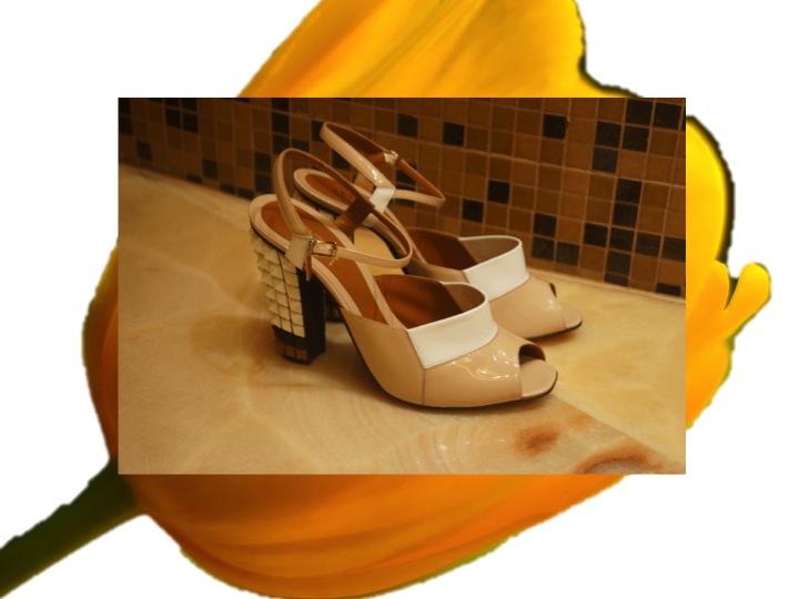FENDI heels with 3-D pattern