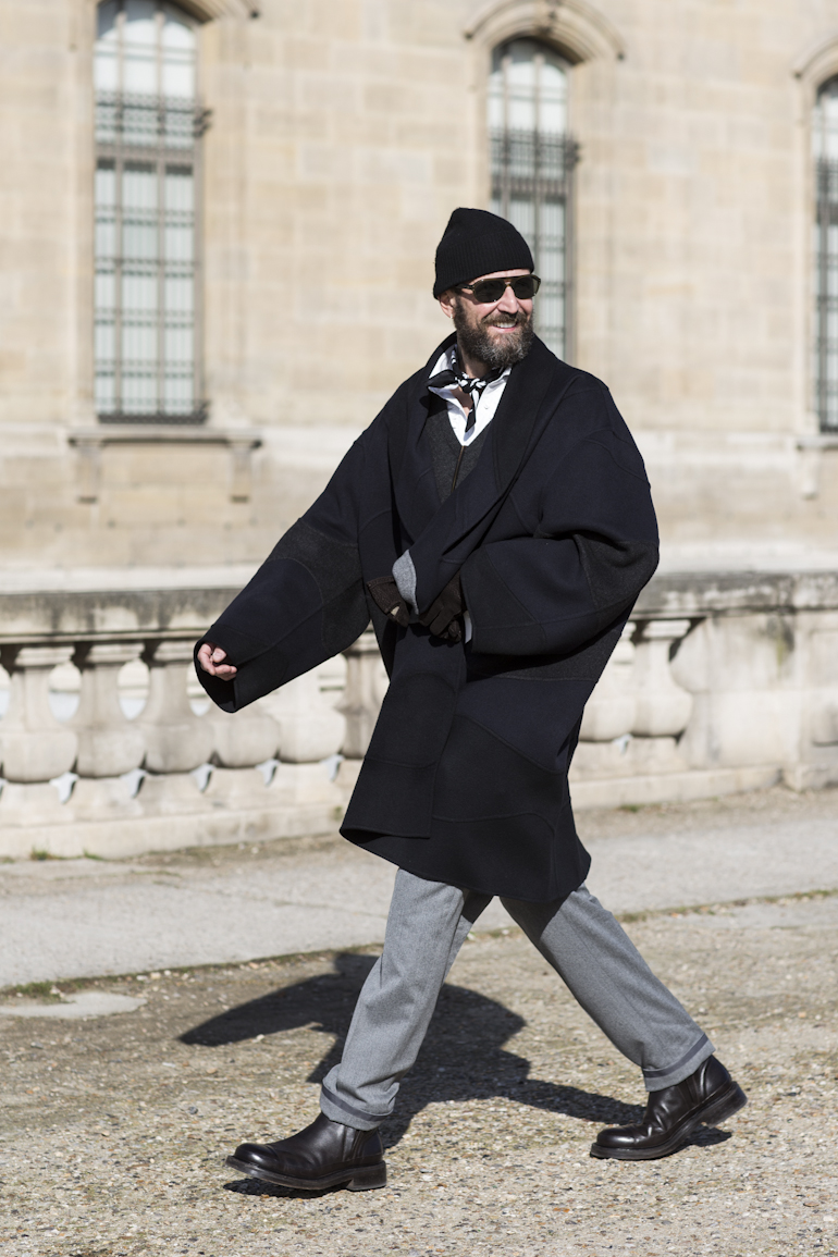 Paris Fashionweek day 8, fw 2014, outside Louis Vuitton, stefano pilati